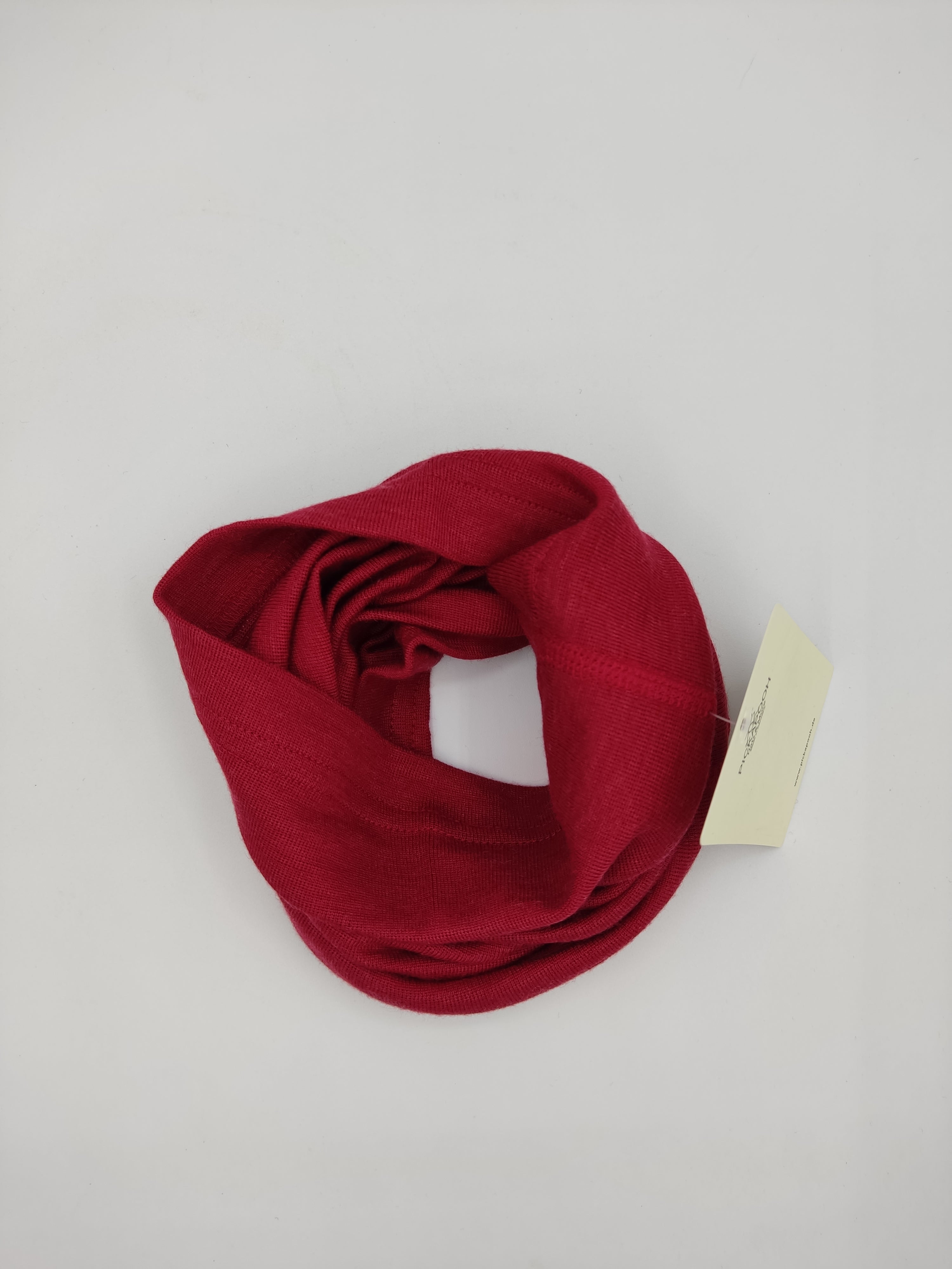 Scaldacollo in lana e seta per bambino e adulto // tinta unita Rosso Ciliegia